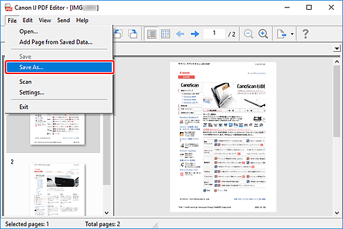 Canon : PIXMA Manuals : E3300 series : Setting Passwords for PDF Files